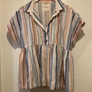Lucky Brand Multicolor Striped Blouse